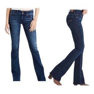 AMERICAN EAGLE AEO Women's Dark Wash Artist Low-Rise Flare Leg Jeans  Size 0